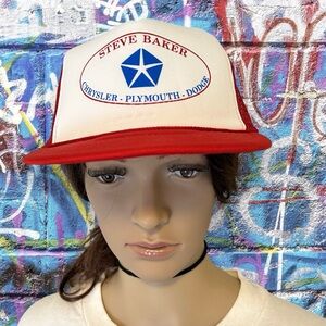 Vintage 90s Deadstock Chrystler Plymouth Dodge  Trucker Hat Snapback Foa…